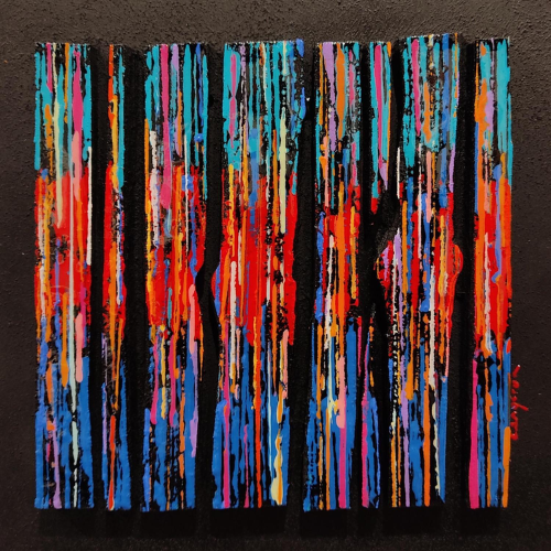  Dieses einzigartige und originelle zeitgenössische Kunstwerk "F3 No Name 102-20521-20220614-56" wurde vom zeitgenössischen Künstler Langeron Luc geschaffen. Der Künstler verwendete verschiedene Techniken, um dieses kleine Gemälde mit einem einzigartigen Stil zu erschaffen. Dieses farbenfrohe Werk wäre ein wunderschönes Geschenk zum Muttertag.